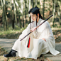 君陈原创传统汉服明制道袍飘逸舒适杏白色天丝亚麻男装汉服-长啸-淘宝网