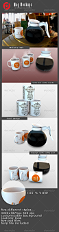 Mug Mock-Ups 茶杯子模型素材作品设计展示贴图模板源文件-淘宝网