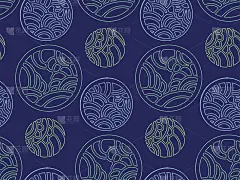 抽象无缝背景。东方风格的圆圈图案。矢量插图。
