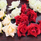 仿真卷边小玫瑰边夹花朵，DIY头花饰品，拍照摄影道具花 可做花环-淘宝网