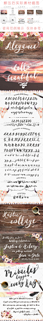 PS复古飘逸手写英文字体 海报LOGO平面设计必备字体素材-PM271-淘宝网