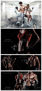 [gq22]20张肌肉腹肌肱二头肌健身男士PS印刷设计高清摄影图片素材-淘宝网