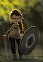 Viking - Shield Maiden : Painting for CGMA class - The Art of Color and Light.Also for the Facebook group - 4ForFan!