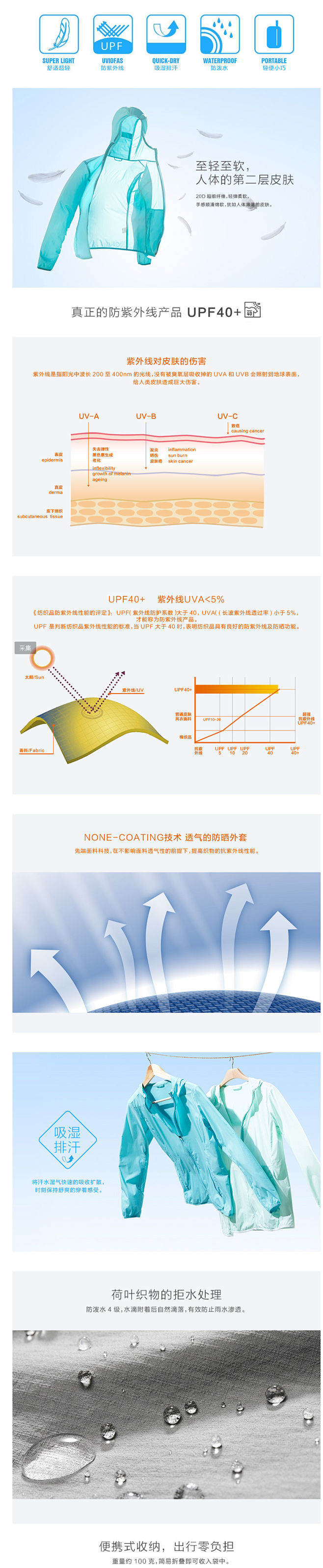 凡客皮肤衣 轻弹防晒 男款 太空灰色 -...