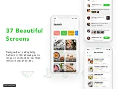 35+ Recipe App屏幕UI套件设计，包括Sketch，Figma和XD，HaCook  -  Recipe Manager App UI Kit UI设计 