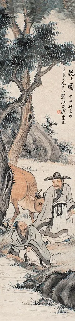 陈崇光——人物画欣赏  |  
陈崇光(1838-1896)原名召，字崇光，后改字若木、栎生，号纯道人，江苏扬州人。工花鸟、人物、草虫、山水，尤长双钩花卉，为当时扬州大家。黄宾虹曾在扬州从其学花鸟画，受其影响至深，推崇其&quot;极合古法，沉雄浑厚&quot;。吴昌硕赞其&quot;笔古法严，妙意从草篆中流出&quot;。工诗，有一沤山馆选集。