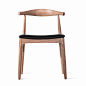 北欧餐厅咖啡厅餐椅简约靠背纯实木扶手椅子原木家用办公椅-tmall.com天猫