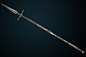 Medieval boar spear, Dmitrii Plotnikov : High-poly model of the medieval boar spear for Life is Feudal.