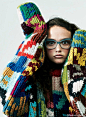#Visual Candy# "Four Eyes" by Nicolas Kantor | 十二月号"Teen Vogue"专题大片。从极客少女到复古俏皮，眼镜成了今季必备的配饰之一