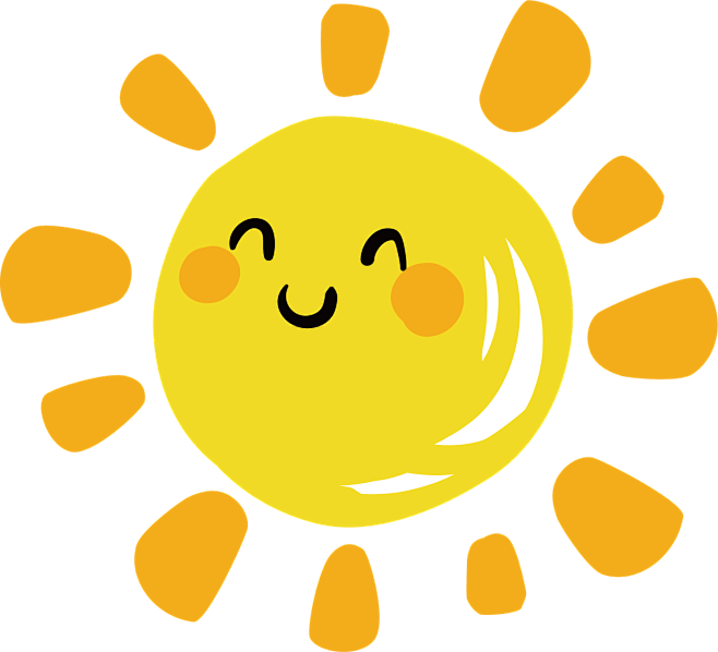 卡通太阳手绘可爱小清新向日葵素材背景图片