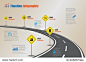 Design template, Road map timeline infographic. Vector Illustration