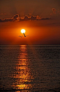 保加利亚瓦尔纳黑海，美丽的日出 