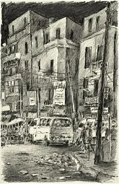 艺术家Frédéric Rudant速写风景欣赏_11_暨老师-黄岩李建华画室_来自小红书网页版