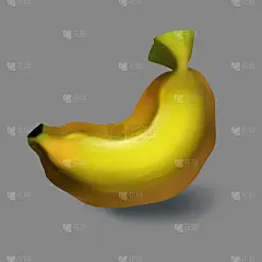 香蕉漫画或图标风格的香蕉画光栅图形，但易于编辑和大。