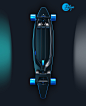 "Enlope" electric longboard : Innovative electric longboard with quick-change battery. 