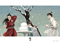 ｛纵年寿难永，无愧一生所求；此去踏关山千重，将前尘挥袖。｝古风手绘插画  琅琊榜