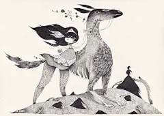 来自Yohan Sacre 的一组个性手绘黑白插画欣赏。一组赋予童趣的，充满着故事感的，奇思妙想的画面。贪吃的小怪物，带着长鼻子面具的寂寞小人，和麋鹿相伴的纤细少女，仗着大鼻子的恐怖女巫，一同分享给大家！