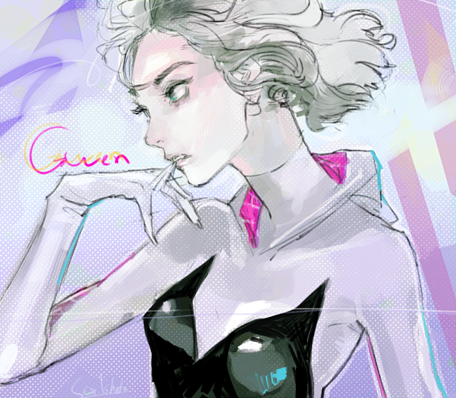 格温史黛西蜘蛛侠平行宇宙by石田スイ推特sotonami