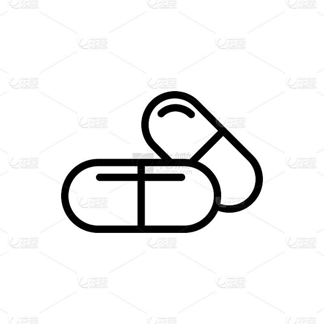 插图矢量图形胶囊图标模板