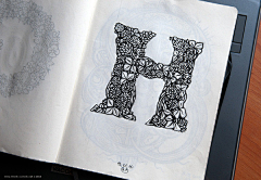 林凯伦采集到线描字母