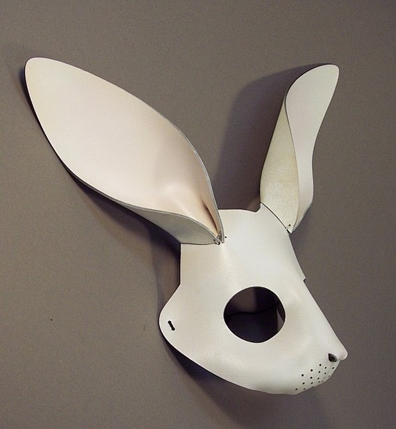 ●代购●兔子兔女郎真皮面具面罩cospl...