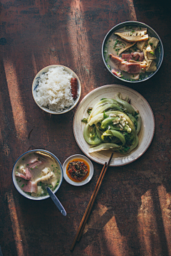 湖畔阴影采集到一人 · 一饭食 