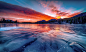 General 2560x1550 ice water nature sky sunlight clouds depth of field