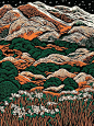 版画风格壁纸·森系背景图