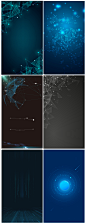 商务创意蓝色星空科技数据海报手机H5背景图