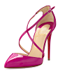 Cross Blake 100mm Patent Red Sole Pump, Indian Rose