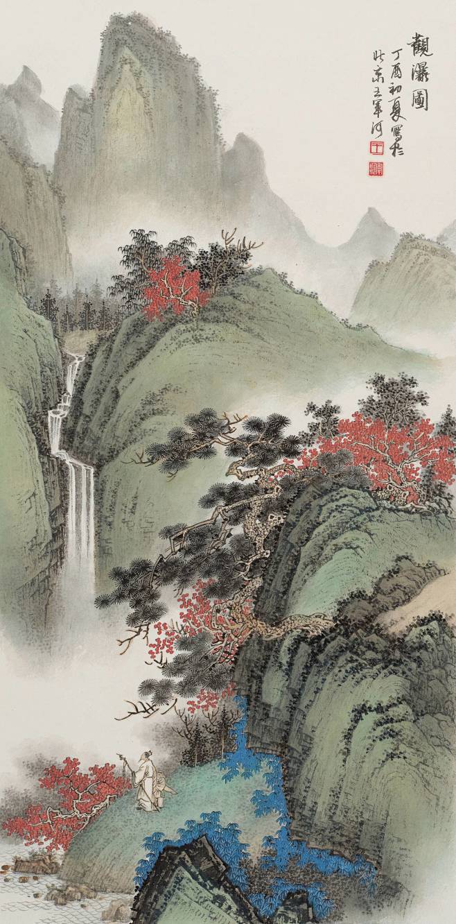 王军河工笔山水