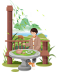 春季节气小场景插画-清明