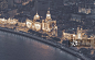 上海外滩夜景鸟瞰图图片素材