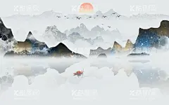 水墨山水画  - 源文件下载【酷图网】流水生财,江山多娇,大理石,石纹山水,海纳百川,旭日东升,江山如画,国画,新中式,财源广进,江山如此多娇,抽象画,意境,国潮,新中式山水画,意境山水,写意,禅意,抽象山水,中国风,水墨山水,背景墙,聚宝盆,山水花鸟,发财树,水墨画,麋鹿