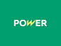 "The Power is Yours!" yellow green eco identity logo electricity lightning bolt energy power