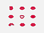 lips motion gif music animation sexy funny lip laugh kiss expression ux ui