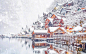 奥地利小镇唯美雪景桌面壁纸