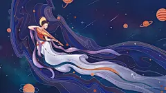 国风手绘文艺敦煌飞天仙女插画 (9)