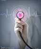 未来医学发展听诊心跳数据医疗海报 海报招贴 医疗药品