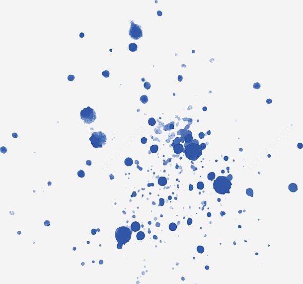 蓝色水彩泼洒的墨点矢量图高清素材 墨点 ...