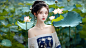 竖版https://huaban.com/pins/5698479168 4K荷塘古风美女1