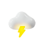 云和雷声 3d 插图