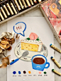 蛋糕甜品主题
用的@申内利尔_拉斐尔 家的油画棒，质感很柔软，和奶油的质感很相近，很适合画甜品
#油画棒##邓瑞宁子油画棒课堂# ​​​​