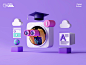 UOL | Digital School video suite search procedural octane cinema 4d blender 3d inspiration uol logo minimalism character app interface web illustration design ux ui