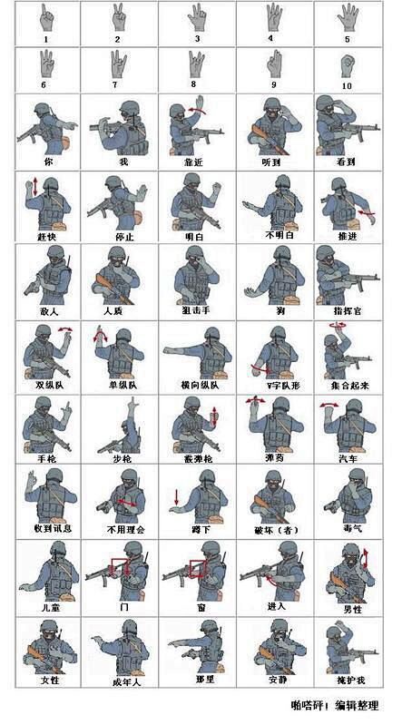 【梗吧洛阳铲】军用战术手势_梗吧_百度贴...