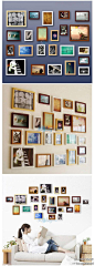 DIY设计我的家：全实木23框组合照片墙/相框墙，四色混搭，把旅途中美美的照片装饰一下吧~地址： http://t.cn/zOxsdjI