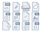 30个带文件类型标注的文档SVG图标集