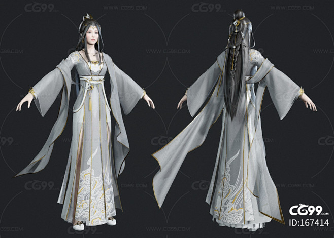 PBR 汉服美女 古装 古代美人 御姐 小姐姐 武侠风 武林人物 女侠 剑侠 大侠 侠客 古风 美女