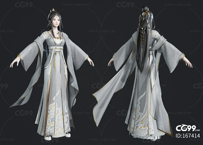 PBR 汉服美女 古装 古代美人 御姐 小姐姐 武侠风 武林人物 女侠 剑侠 大侠 侠客 古风 美女-花瓣网