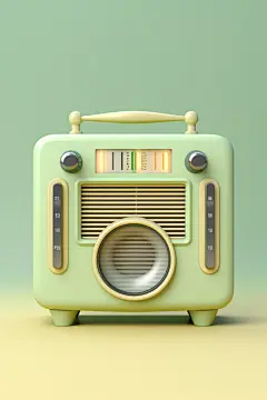 老物件复古收音机模型